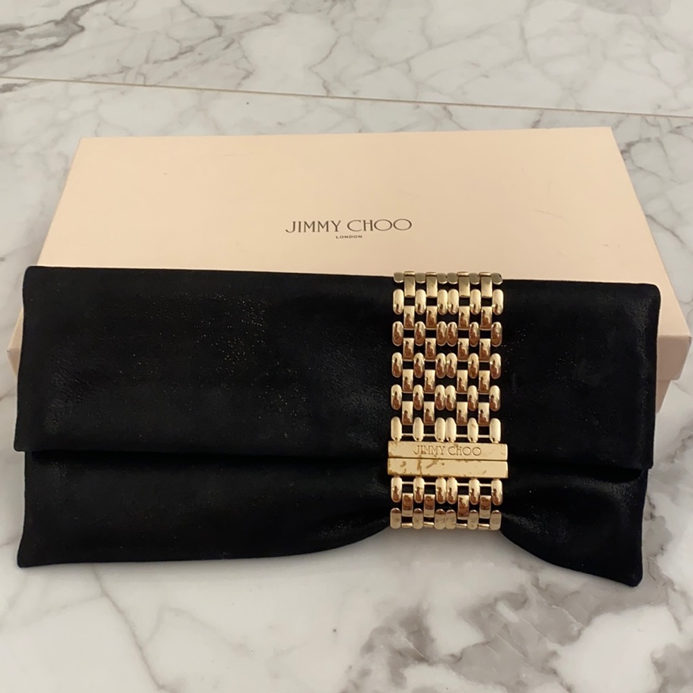 Jimmy Choo clutch with box and dust bag